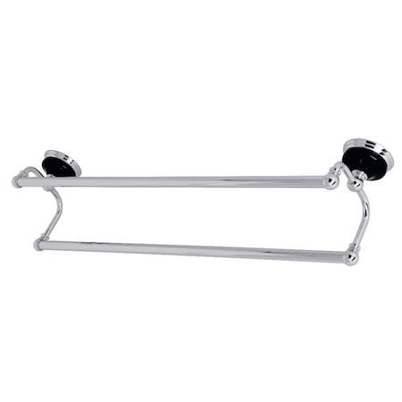 Kingston Brass BA9113C Water Onyx 24" Dual Towel Bar, Polished Chrome BA9113C